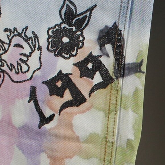 BDG High-Waisted Cowboy Jean Isabel Painted Size 25 - Picture 5 of 9